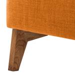 Pouf repose-pieds Bora II Tissu Tissu Milan : Marron rouille