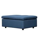 Gestoffeerde hocker Brooklyn geweven stof - Geweven stof Anda II: Blauw