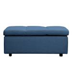 Gestoffeerde hocker Brooklyn geweven stof - Geweven stof Anda II: Blauw