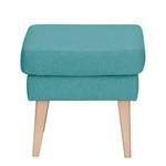 Gestoffeerde hocker Bucoli vilt - Turquoise