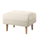 Pouf repose-pieds Cala Tissu structuré Tissu Osta: Blanc vieilli - Beige