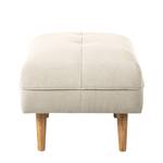 Pouf repose-pieds Cala Tissu structuré Tissu Osta: Blanc vieilli - Beige