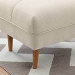 Pouf repose-pieds Cala Tissu structuré Tissu Osta: Blanc vieilli - Beige