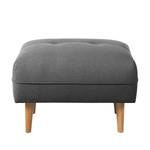 Pouf repose-pieds Cala Tissu structuré Tissu Osta: Anthracite - Beige