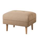 Pouf repose-pieds Cala Tissu structuré Tissu Osta: Cappuccino - Beige