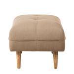 Polsterhocker Cala Strukturstoff Webstoff Osta: Cappuccino - Beige