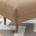 Pouf repose-pieds Cala Tissu structuré Tissu Osta: Cappuccino - Beige