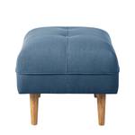 Pouf repose-pieds Cala Tissu structuré Tissu Osta: Bleu foncé - Beige