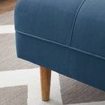 Pouf repose-pieds Cala Tissu structuré Tissu Osta: Bleu foncé - Beige