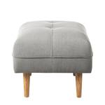 Pouf repose-pieds Cala Tissu structuré Tissu Osta: Marron gris - Beige