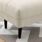 Pouf repose-pieds Cala Tissu structuré Tissu Osta: Blanc vieilli - Noir