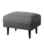 Pouf repose-pieds Cala Tissu structuré Tissu Osta: Anthracite - Noir