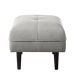 Pouf repose-pieds Cala Tissu structuré Tissu Osta: Marron gris - Noir