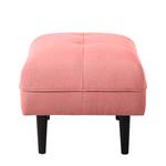 Pouf repose-pieds Cala Tissu structuré Tissu Osta: Corail - Noir