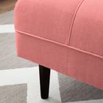 Pouf repose-pieds Cala Tissu structuré Tissu Osta: Corail - Noir