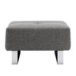 Pouf repose-pieds Cassius Tissu - Tissu Twist : Charcoal