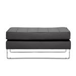 Pouf repose-pieds Chelsea Cuir véritable Cuir véritable Gad : Anthracite - Luge