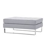 Pouf repose-pieds Chelsea Tissu Tissu Milan : Gris clair - Luge