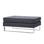 Pouf repose-pieds Chelsea Tissu Tissu Milan : Anthracite - Luge