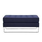 Pouf repose-pieds Chelsea Tissu Tissu Milan : Bleu foncé - Luge