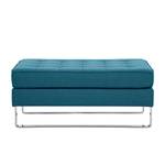 Pouf repose-pieds Chelsea Tissu Tissu Ramira : Turquoise - Luge