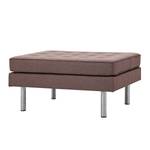 Pouf repose-pieds Chelsea Tissu Tissu Milan : Gris-Marron - Cylindre