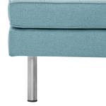 Pouf repose-pieds Chelsea Tissu Tissu Selva : Bleu clair - Cylindre