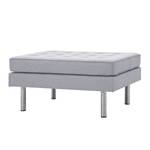 Pouf repose-pieds Chelsea Tissu Tissu Milan : Gris clair - Cylindre