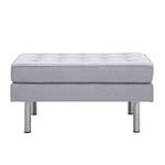 Pouf repose-pieds Chelsea Tissu Tissu Milan : Gris clair - Cylindre