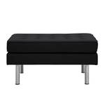 Pouf repose-pieds Chelsea Tissu Tissu Selva : Anthracite - Cylindre