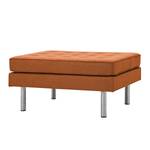 Pouf repose-pieds Chelsea Tissu Tissu Milan : Marron rouille - Cylindre