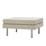 Gestoffeerde hocker Chelsea geweven stof Stof Selva: Beige - Cilinder