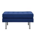 Pouf repose-pieds Chelsea Tissu Tissu Ramira : Bleu - Cylindre