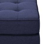 Pouf repose-pieds Chelsea Tissu Tissu Milan : Bleu foncé - Cylindre