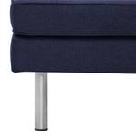 Pouf repose-pieds Chelsea Tissu Tissu Milan : Bleu foncé - Cylindre