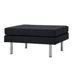 Pouf repose-pieds Chelsea Tissu Tissu Ramira : Anthracite - Cylindre