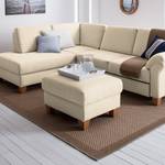 Gestoffeerde hocker Davao microvezel - Crème