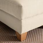 Gestoffeerde hocker Davao microvezel - Crème