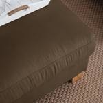 Repose-pieds Davao Microfibre - Marron noix de coco