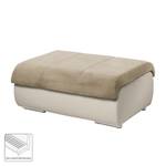 Gestoffeerde hocker Delsbo kunstleer/microvezel - Beige