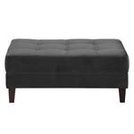 Pouf repose-pieds Elnora Velours - Anthracite