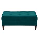 Pouf repose-pieds Elnora Velours - Turquoise