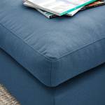 Pouf repose-pieds Glasco Tissu Tissu Osta: Bleu foncé