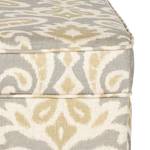 Gestoffeerde hocker Grant grijs/beige