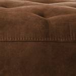 Pouf repose-pieds Graya Aspect cuir vieilli - Cognac