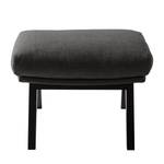 Pouf repose-pieds Hepburn I Tissu - Tissu Milan : Anthracite - Noir