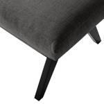 Pouf repose-pieds Hepburn I Tissu - Tissu Milan : Anthracite - Noir