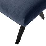 Pouf repose-pieds Hepburn I Tissu - Tissu Milan : Bleu foncé - Noir