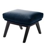 Repose-pieds Hepburn I Velours - Noir - Tissu Shyla Bleu foncé - Velours Shyla: Bleu foncé - Noir