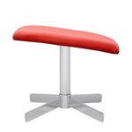 Gestoffeerde hocker Houston echt leer Echt leer Neka: Rood - Chrome